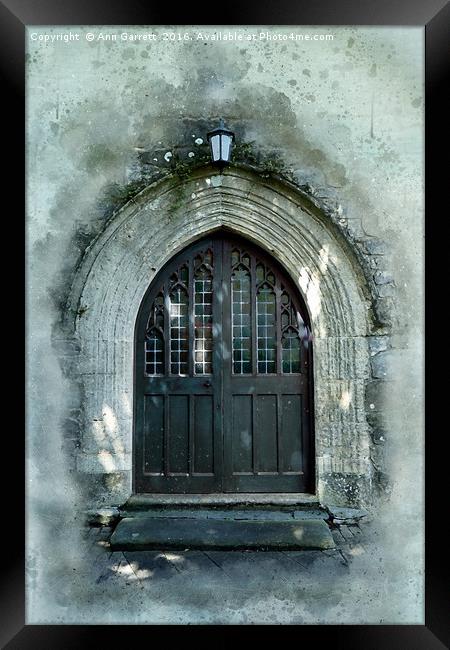 The Old Church Door Framed Print by Ann Garrett