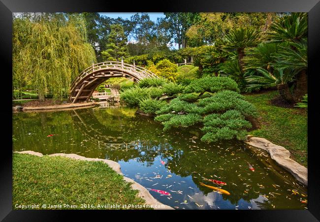 The beautifully renovated Japanese Gardens Framed Print by Jamie Pham