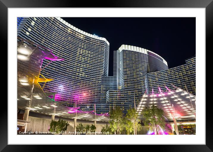 The magnificent Aria Resort in Vegas Framed Mounted Print by Jamie Pham