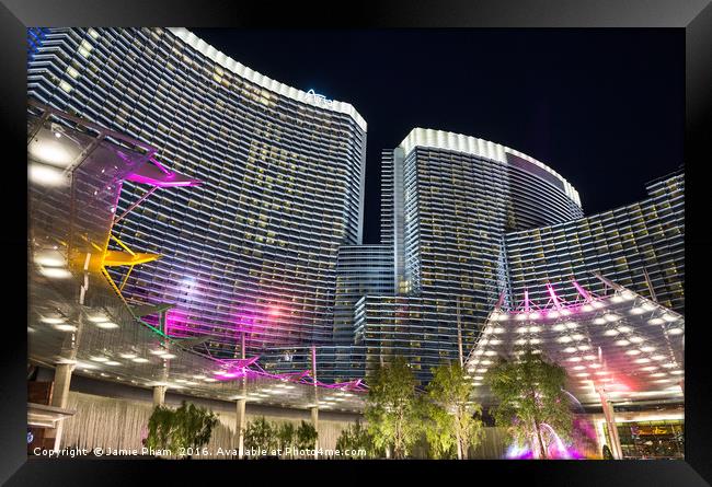 The magnificent Aria Resort in Vegas Framed Print by Jamie Pham