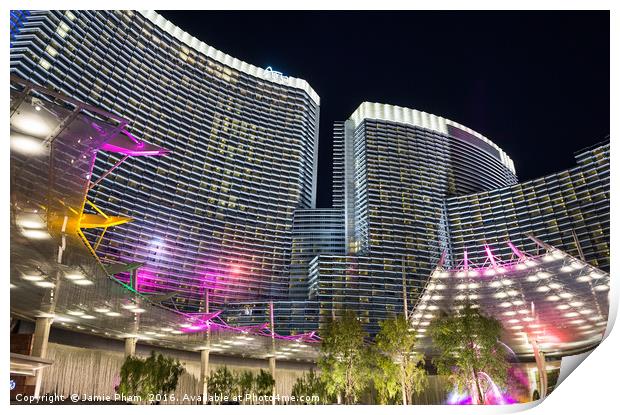 The magnificent Aria Resort in Vegas Print by Jamie Pham
