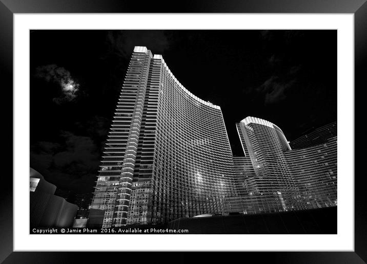 The magnificent Aria Resort in Vegas Framed Mounted Print by Jamie Pham