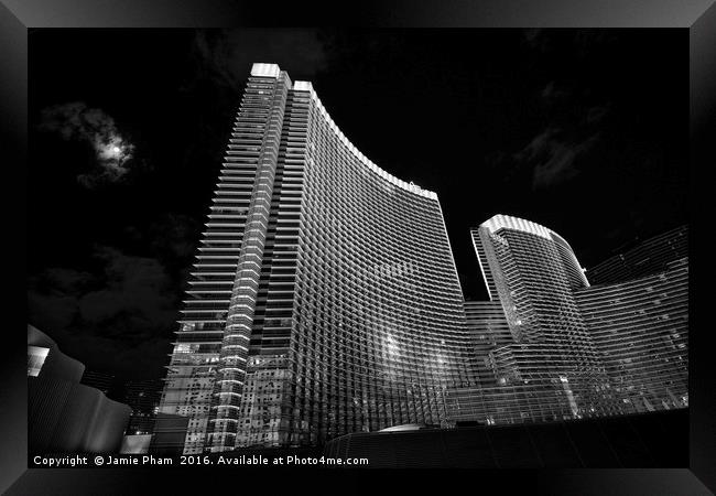 The magnificent Aria Resort in Vegas Framed Print by Jamie Pham
