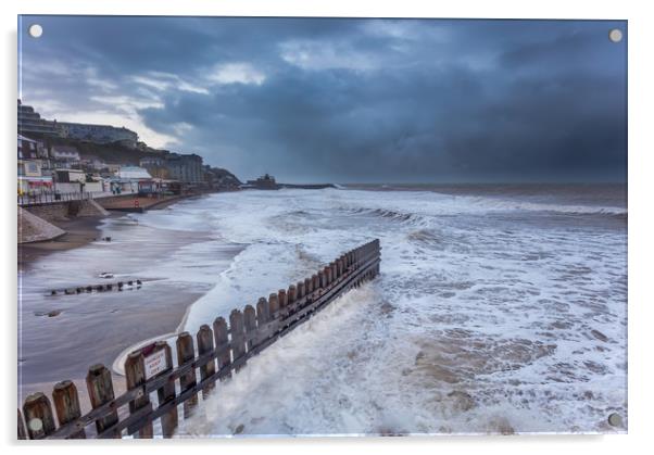 Ventnor Beach Surf Acrylic by Wight Landscapes