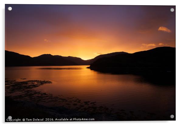 Highland sunrise Acrylic by Tom Dolezal