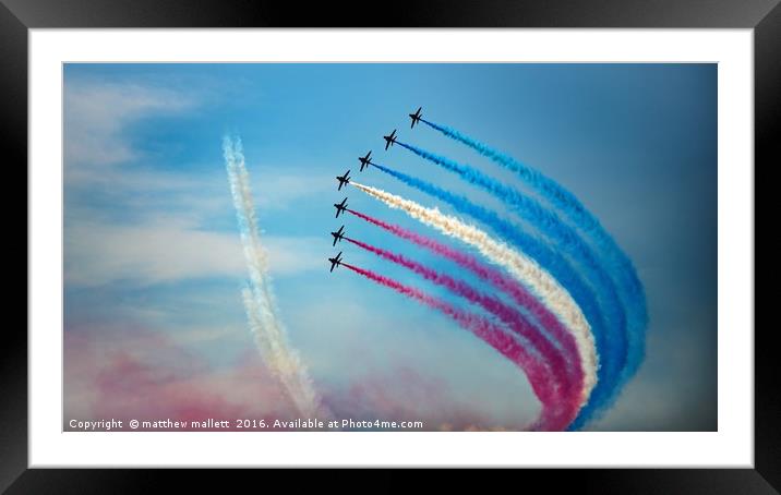 Red Arrows The Clacton Collection 1 Framed Mounted Print by matthew  mallett