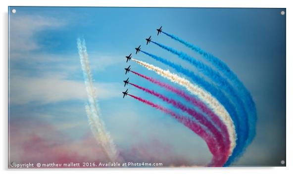 Red Arrows The Clacton Collection 1 Acrylic by matthew  mallett