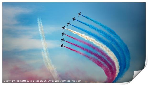 Red Arrows The Clacton Collection 1 Print by matthew  mallett