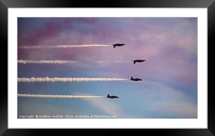 Red Arrows The Clacton Collection 2 Framed Mounted Print by matthew  mallett