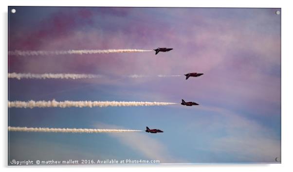 Red Arrows The Clacton Collection 2 Acrylic by matthew  mallett