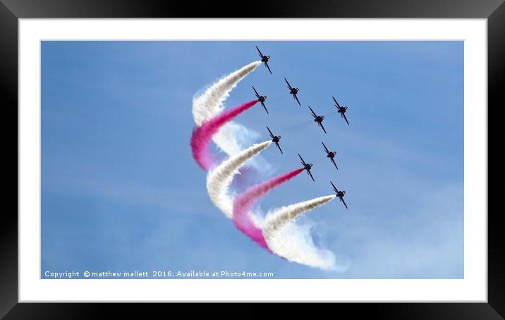 Red Arrows The Clacton Collection 3 Framed Mounted Print by matthew  mallett