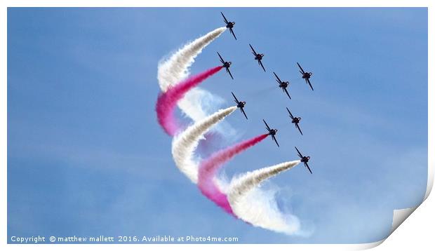 Red Arrows The Clacton Collection 3 Print by matthew  mallett
