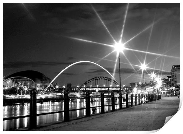 Black and White on the Quayside Print by Toon Photography
