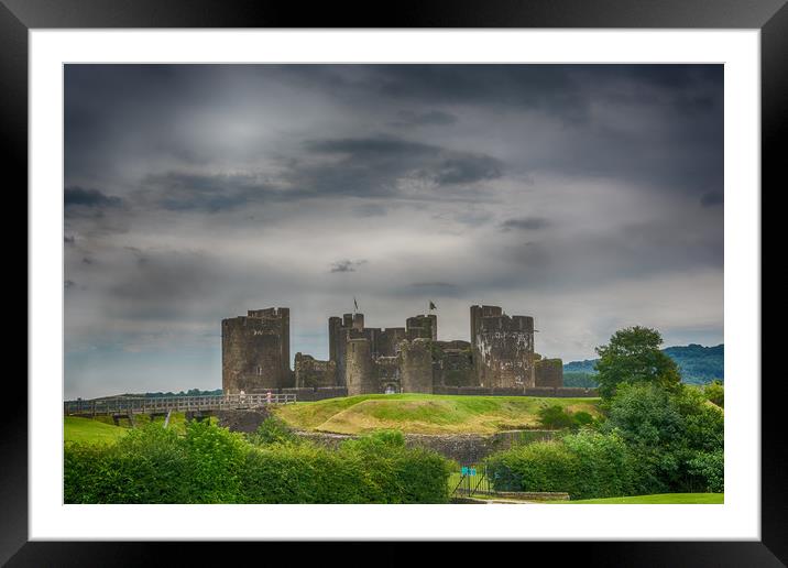 Caerphilly Castle East View 3 Framed Mounted Print by Steve Purnell