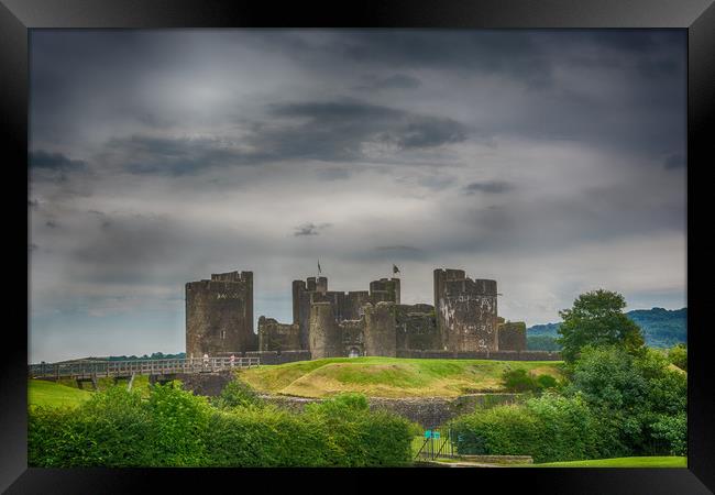 Caerphilly Castle East View 3 Framed Print by Steve Purnell