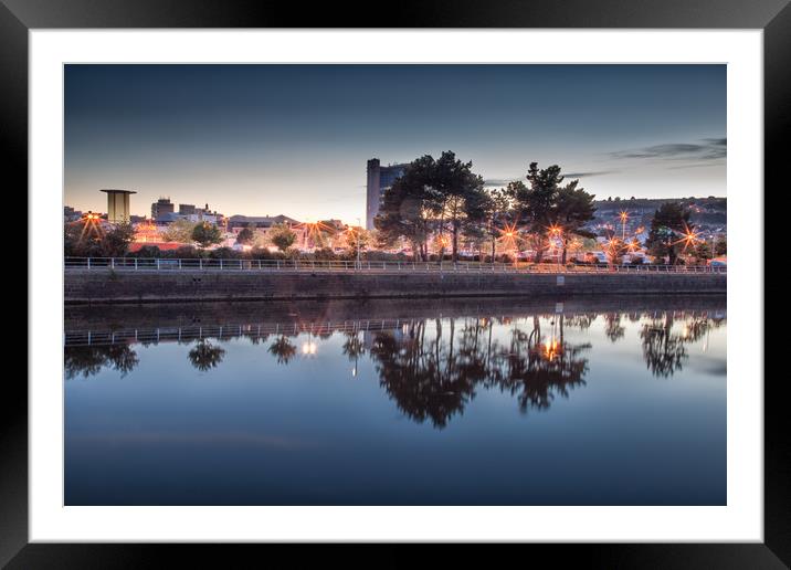 River Tawe Swansea Framed Mounted Print by Leighton Collins
