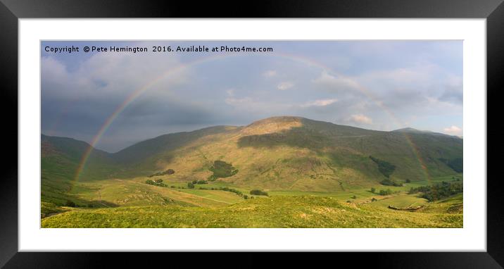 Rain over Swirl How from the Hardknott Pass Framed Mounted Print by Pete Hemington