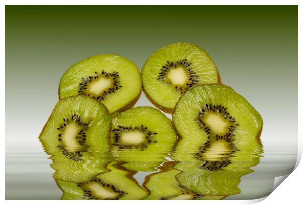 Fresh Kiwi fruits Print by David French