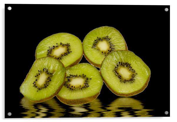 Fresh Kiwi fruits Acrylic by David French