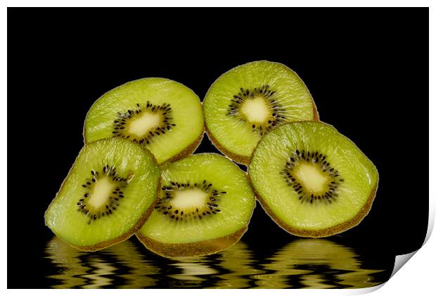 Fresh Kiwi fruits Print by David French