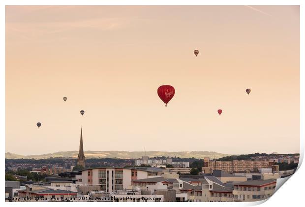 Balloons over Bristol Print by Carolyn Eaton