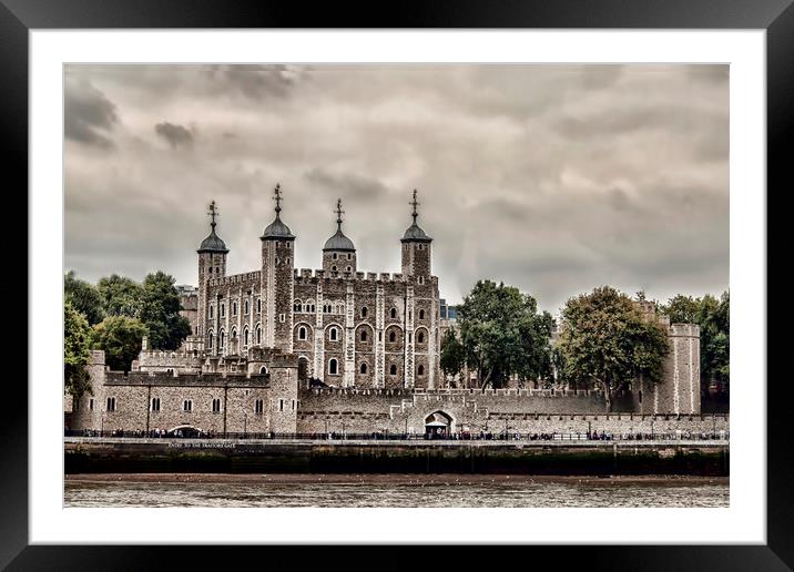 The Tower of London. Framed Mounted Print by Becky Dix