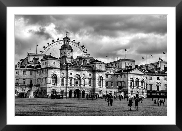 Horse Guards Parade. Framed Mounted Print by Becky Dix