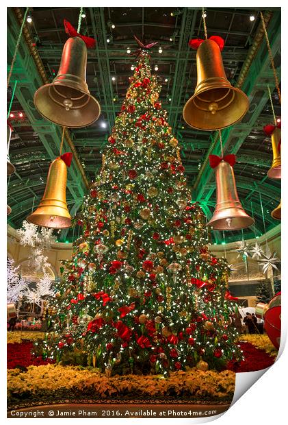 The magical holiday seasonal display in Bellagio Print by Jamie Pham