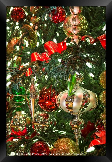 The magical holiday seasonal display in Bellagio Framed Print by Jamie Pham