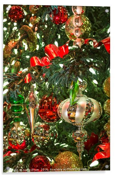 The magical holiday seasonal display in Bellagio Acrylic by Jamie Pham