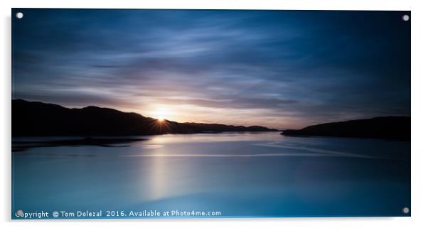 Highland sunset Acrylic by Tom Dolezal
