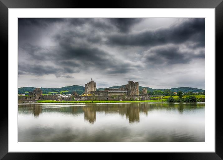 Caerphilly Castle North View 1 Framed Mounted Print by Steve Purnell