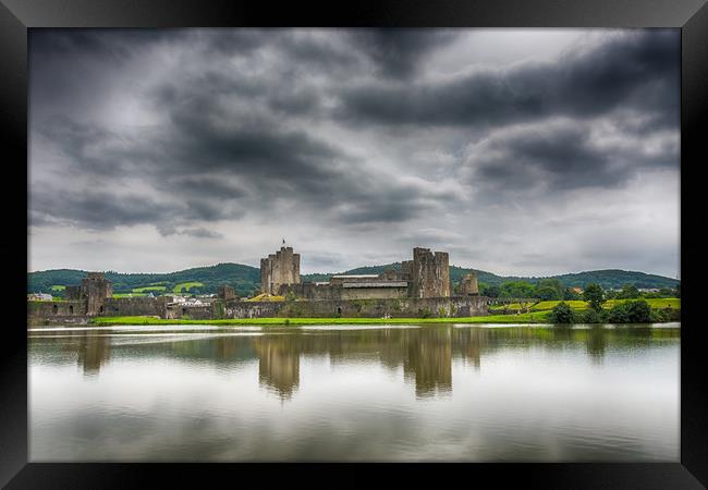 Caerphilly Castle North View 1 Framed Print by Steve Purnell