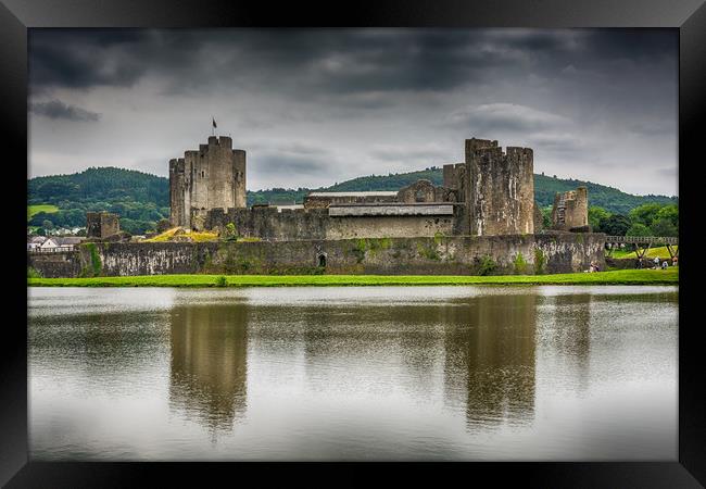 Caerphilly Castle North View 2 Framed Print by Steve Purnell