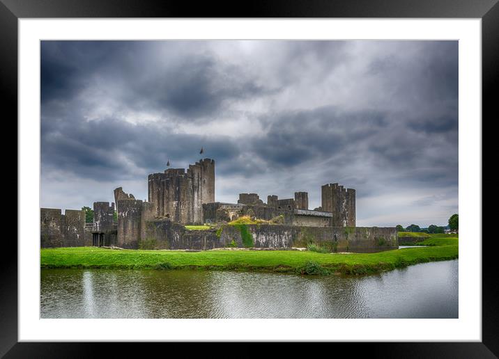 Caerphilly Castle North View 3 Framed Mounted Print by Steve Purnell