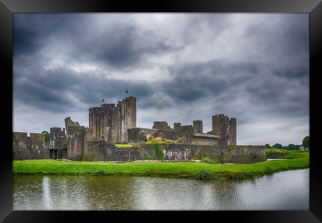 Caerphilly Castle North View 3 Framed Print by Steve Purnell