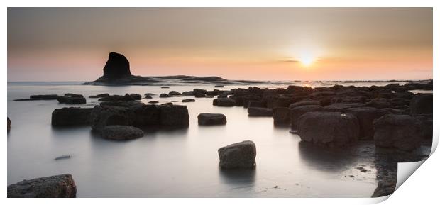 Sunrise at Saltwick Print by Pete Biggin