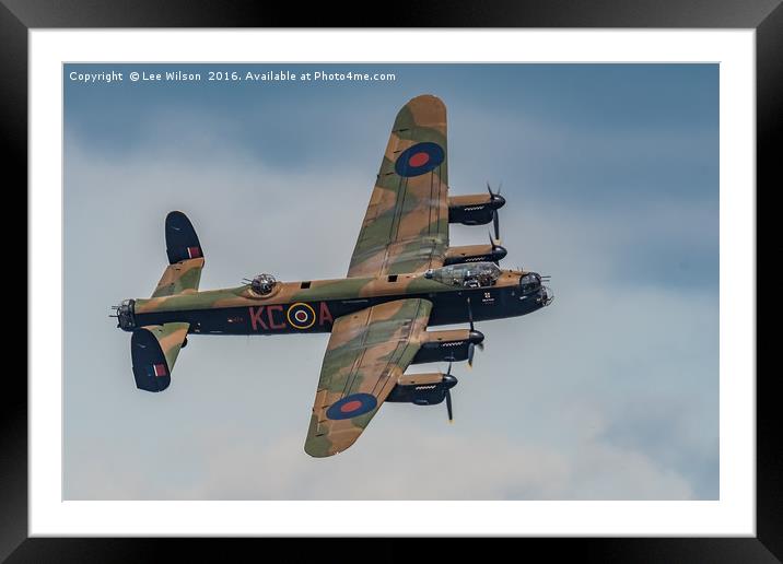 Avro Lancaster Bomber Framed Mounted Print by Lee Wilson