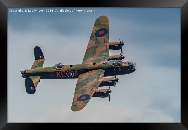 Avro Lancaster Bomber Framed Print by Lee Wilson