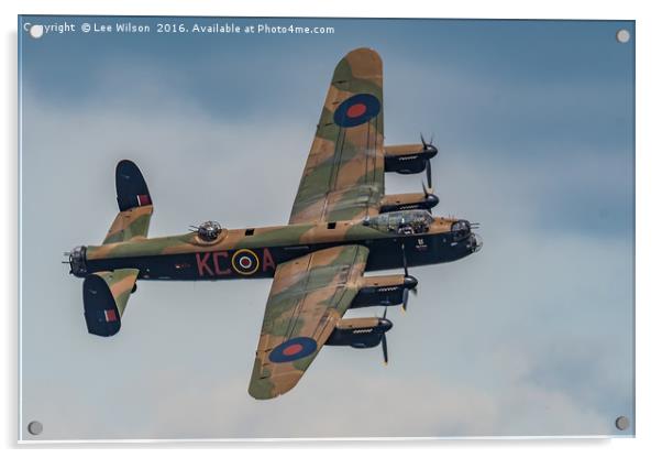 Avro Lancaster Bomber Acrylic by Lee Wilson