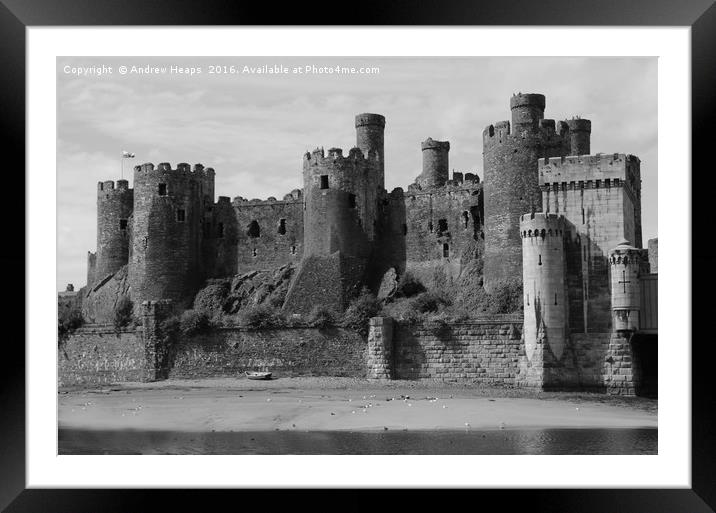 Conwy Castle Framed Mounted Print by Andrew Heaps