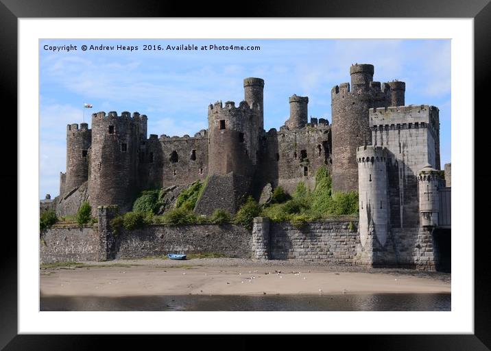Majestic Conwy Castle Framed Mounted Print by Andrew Heaps