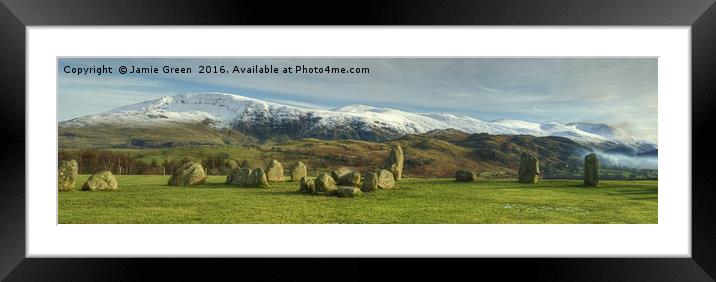 Helvellyn Range Panorama Framed Mounted Print by Jamie Green