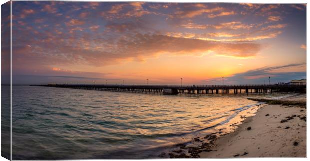 Ryde Pier Panorama Canvas Print by Wight Landscapes