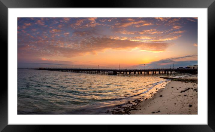 Ryde Pier Panorama Framed Mounted Print by Wight Landscapes
