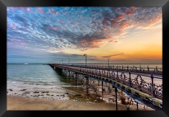 Ryde Pier Sunrise Framed Print by Wight Landscapes