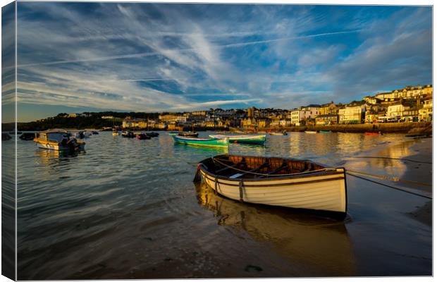 Silver and gold St Ives, Cornwall Canvas Print by Michael Brookes