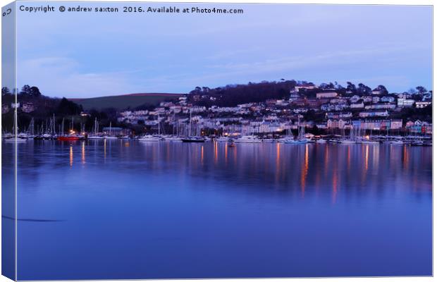 LIGHT LINES IN THE WATER Canvas Print by andrew saxton