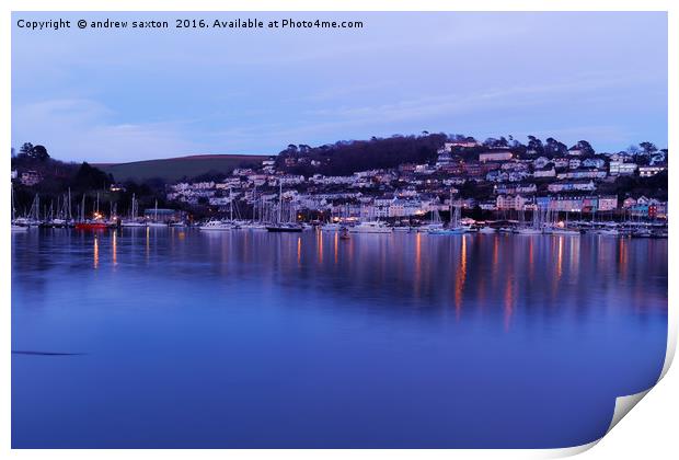 LIGHT LINES IN THE WATER Print by andrew saxton