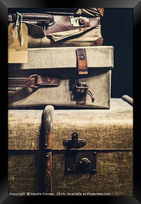 Old Luggage Framed Print by Natalie Kinnear